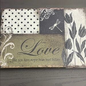 Love Inspirational Art Print - Black and Cream